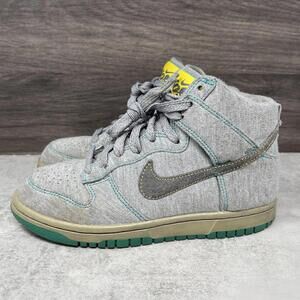 Nike Dunk High 6.0 Shoes Womens Size 6.5 Grey Fleece Sneakers 342257-001 Vintage